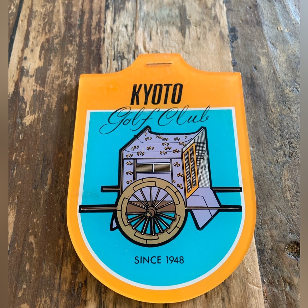 Vintage Kyoto Golf Club luggage tag